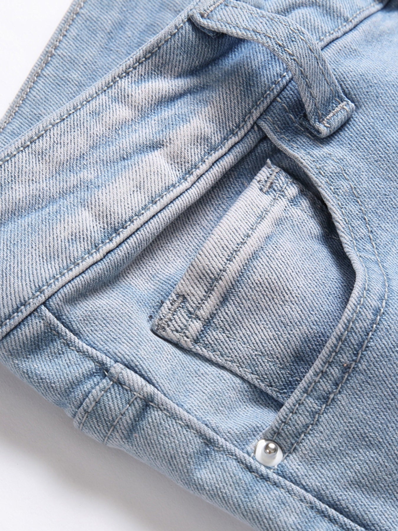 Boys Ripped Distressed Stretch Jeans Skinny Slim Fit Washed Denim Pants