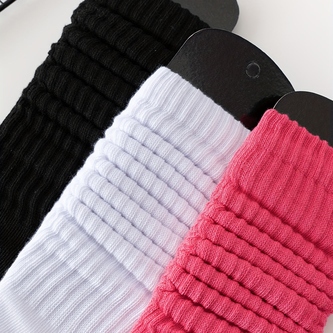 3 Pairs Slouch Crew Socks Cozy & Breathable All-match Street Socks