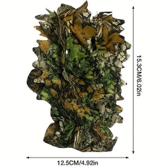Men's Leaf Camo Gloves 3D Camouflage Outdoor Sports Gloves