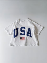Baby Toddler Euro-American Short Sleeve T-shirt Top Summer Pullover