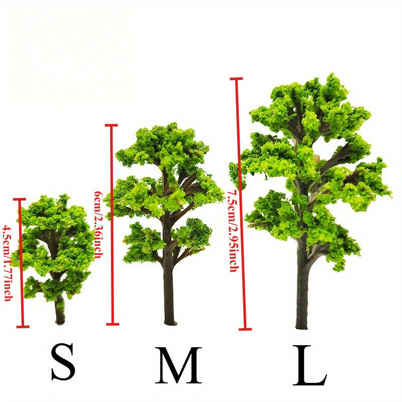 Mini Model Trees Toy House Decoration Garden Home Furnishings Plastic Leaf Trees