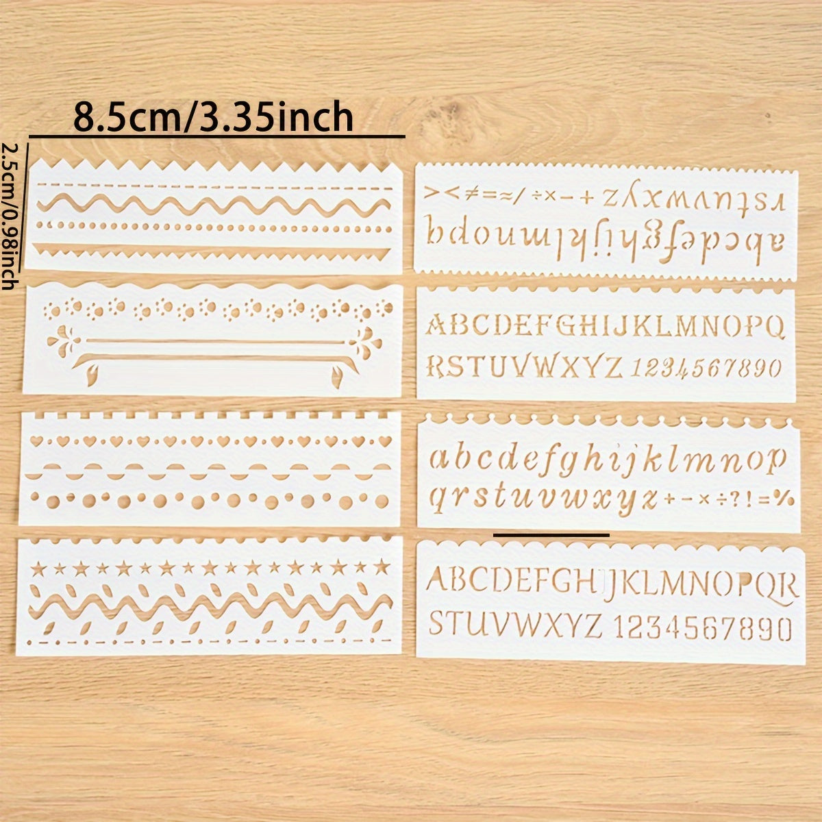 8Pcs Painting Template Hollow Lace Ruler DIY Journal Reusable Stencil Animals