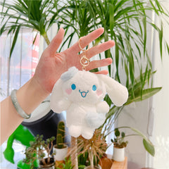 Mini Rabbit Plush Keychain Soft Cotton Key Chain Trinket Bag Accessories