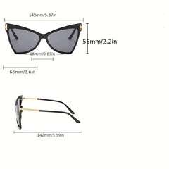 Y2K Large Cat Eye Sunglasses Retro Gradient UV400 Sun Shades