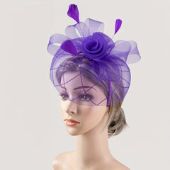 Girls Mesh Flowers Hair Hoop Headwear Hair Accessories Head Jewelry