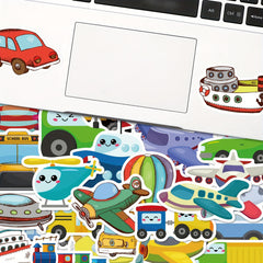 50pcs Cars Trucks Transportation Stickers for Boys & Girls