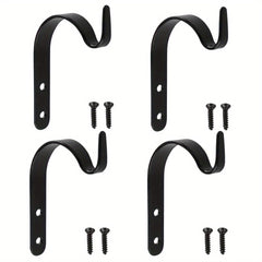 4 Rustic Iron Wall Hooks For Hanging Lanterns Coats Mason Jar Sconces