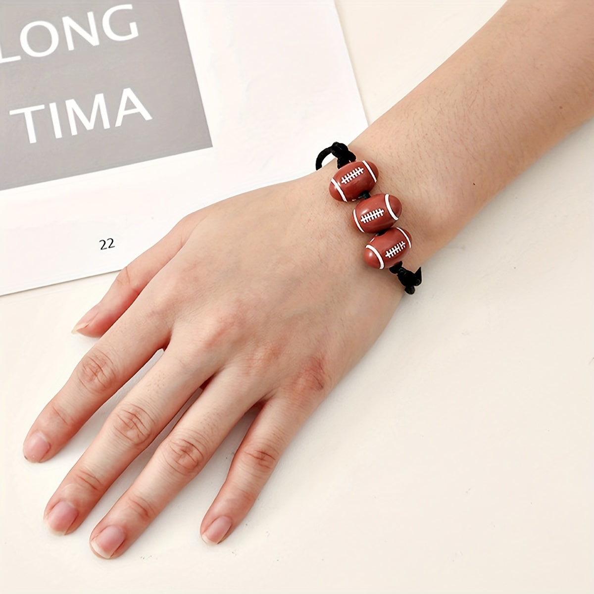 Sports Personality Bracelet Football Basketball Rugby Jewelry Decoration