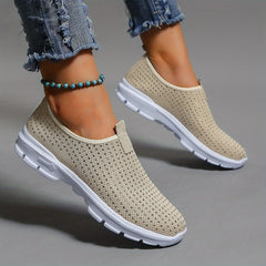 Women's Rhinestone Decor Sneakers Lightweight Outdoor Shoes