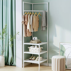 1pc Wall Corner Coat Rack Household Organizer