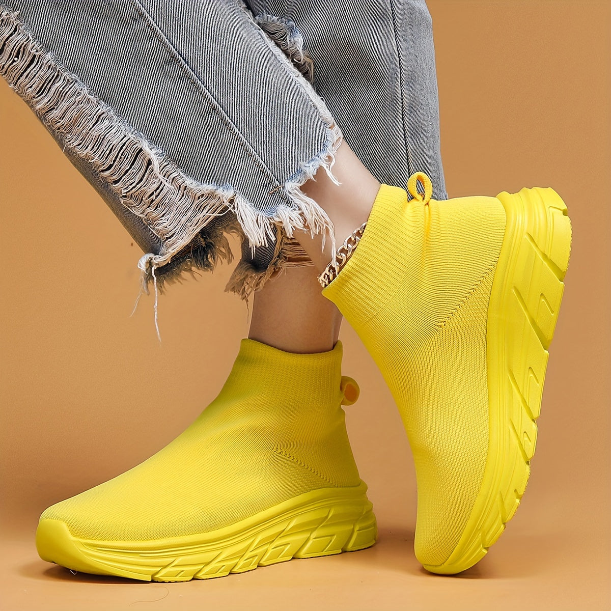 Breathable Mesh Slip-On Running Shoes with Shock Absorption
