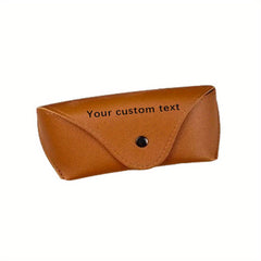 Sleek Faux Leather Glasses Case with Button Closure