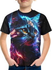 3D Print Boy's T-shirt Breathable Round Neck Casual Top