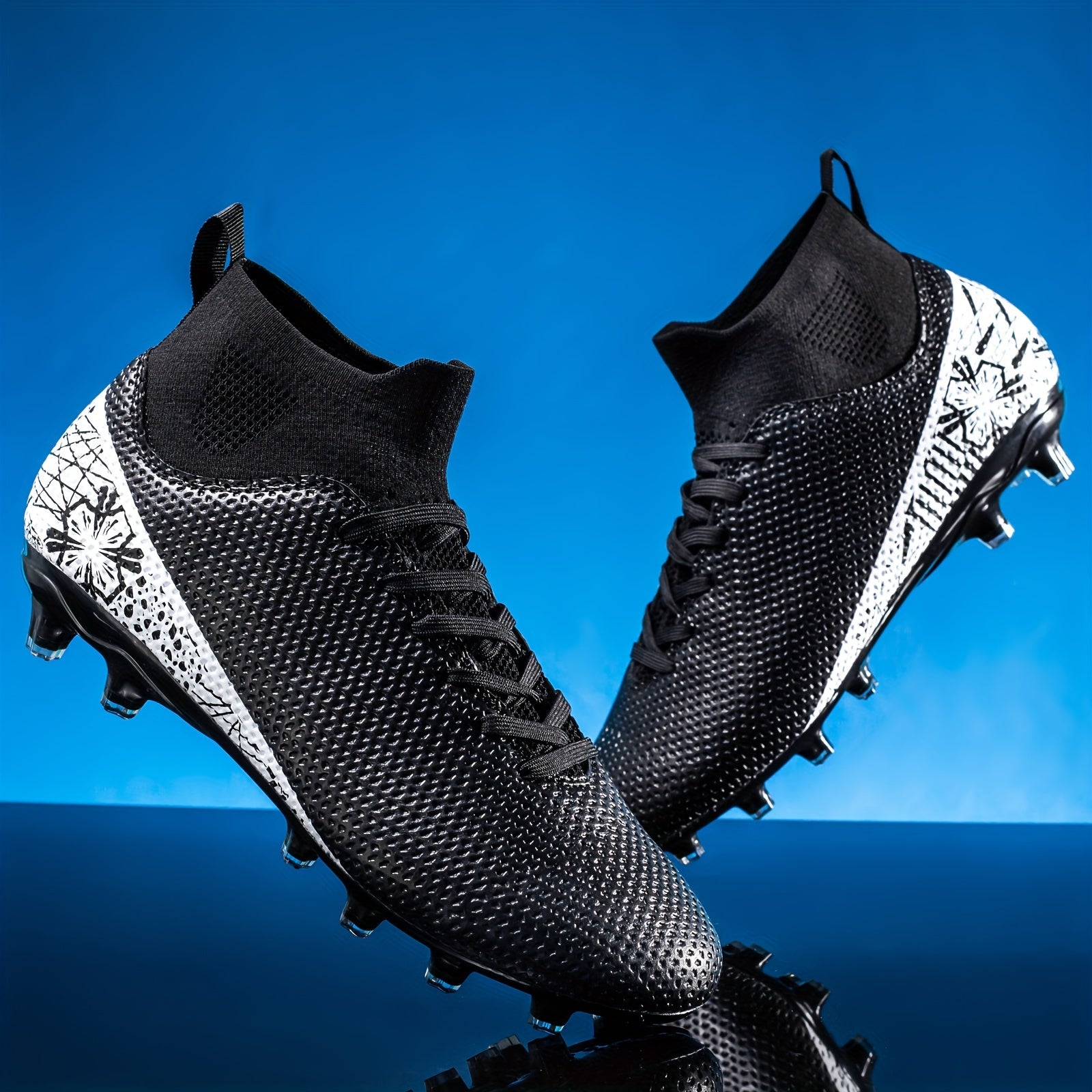 Boys Turf Anti Slip Football Shoes Lightweight Breathable Sneakers