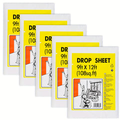 10pcs Painter Plastic Drop Cloths Waterproof Furniture Cover for Painting Floor