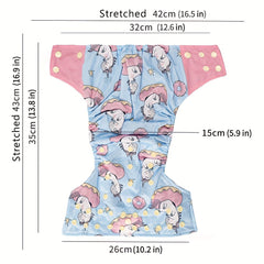 Waterproof Bamboo Charcoal Baby Cloth Diaper Adjustable Nappy