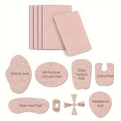 2pcs Self-adhesive Velvet Foot Pads Heel Protectors Insole