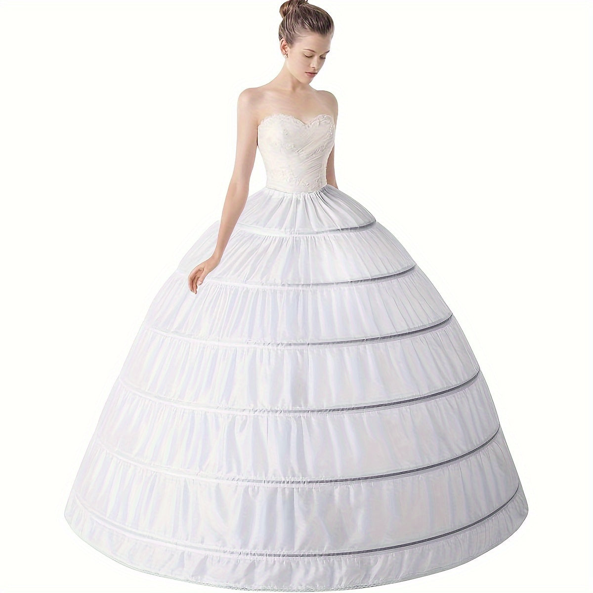 6-Steel Ring Wedding Dress Petticoat for Volume and Silhouette Enhancement