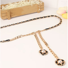 Women's Pearl Pendant Waist Chain Dress Decorative Belt