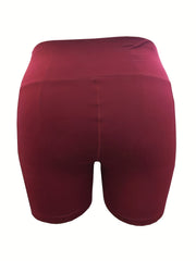 2 Pack Plus Size High Rise Yoga Shorts Set With Phone Pockets
