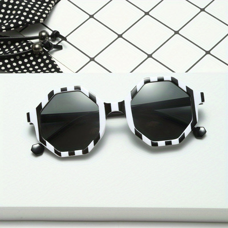Girls Sweet Round Frame Sunglasses UV Protection Summer Sunglasses