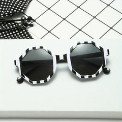 Girls Sweet Round Frame Sunglasses UV Protection Summer Sunglasses