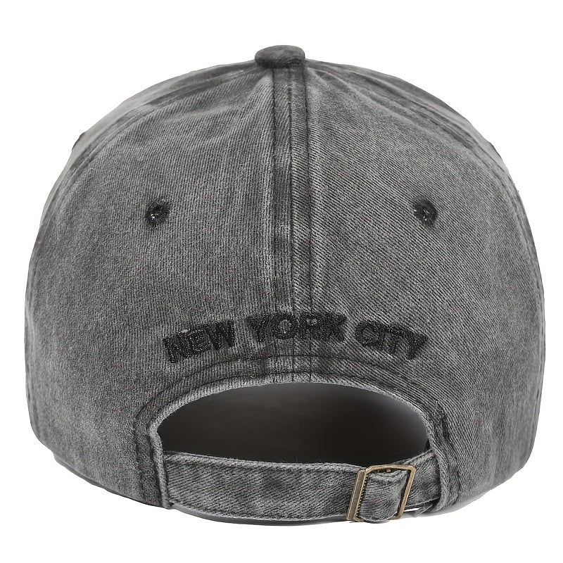 York Embroidery Baseball Cap Vintage Distressed Dad Hats Unisex Hip Hop Sun Hats