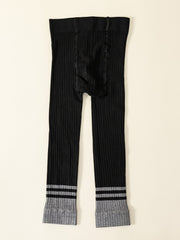 Girls Striped High Elasticity Leggings