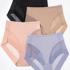 4pcs Mesh Stitching Briefs Comfy & Breathable Intimates Panties