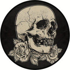 Halloween Skull Rug Round Non-Slip Floor Mat Floral Area Rugs Washable Carpet