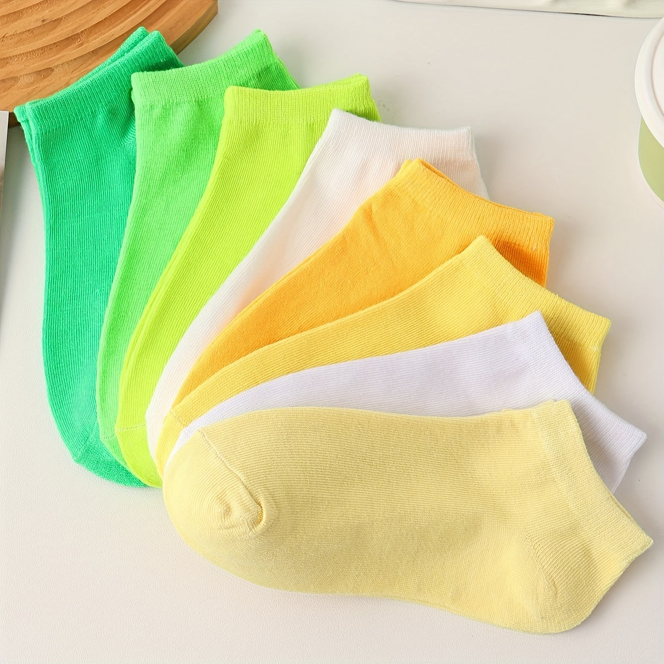 8 Pairs Crew Ankle Socks Breathable All Match Women's Stockings