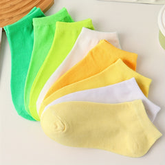8 Pairs Crew Ankle Socks Breathable All Match Women's Stockings