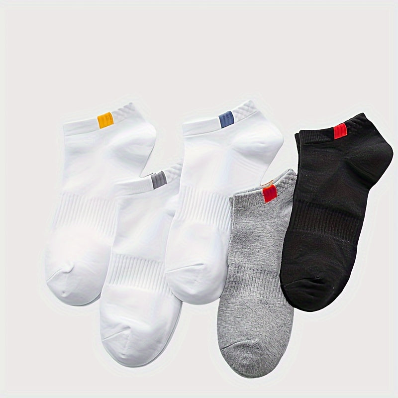5 Pairs Women's Ankle Sports Socks Casual & Comfy Stockings