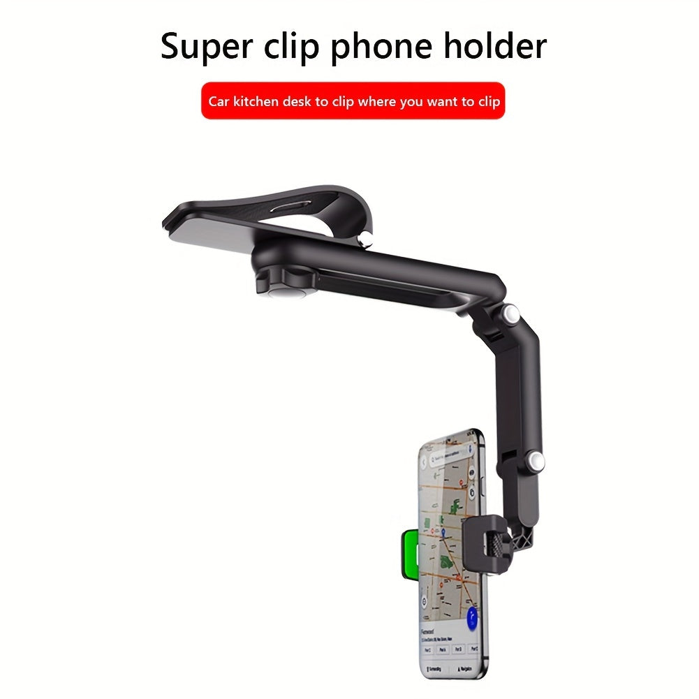 Sun Visor Car Phone Holder 360° Rotation Dashboard Phone Stand