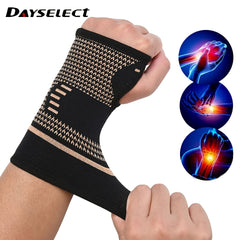 Adjustable Copper Wrist Support for Sports and Weightlifting