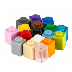 100pcs Building Blocks 1x1 Holes Puzzle Educational Toy MOC Parts