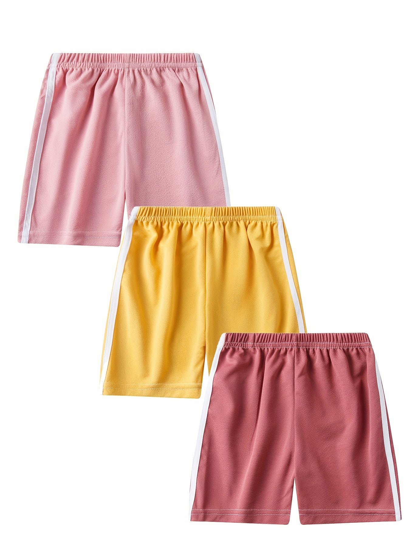 Girls Active Shorts Running Shorts With Side Taping