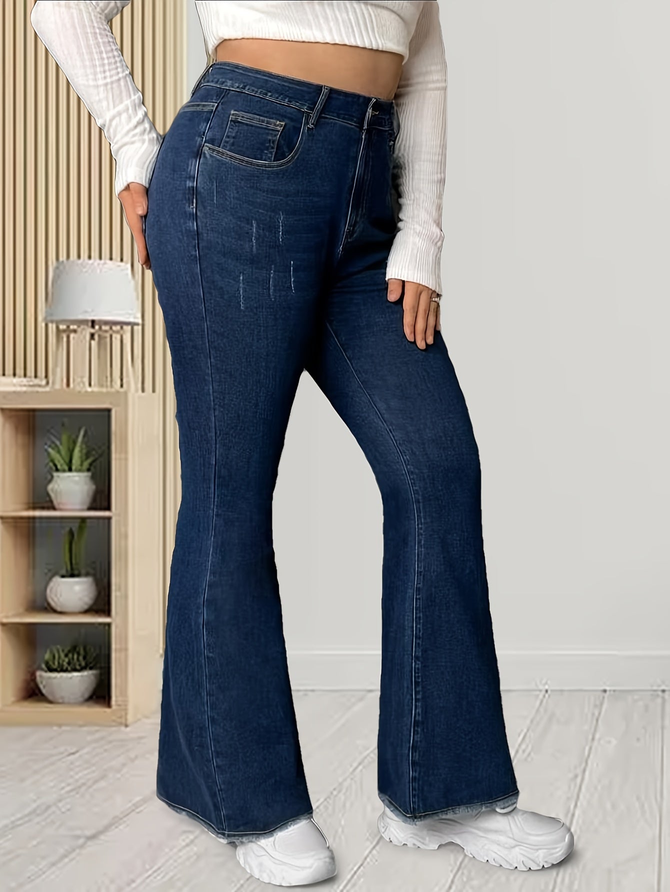 High Rise Flared Leg Jeans