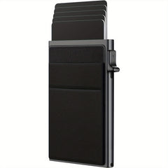 Automatic Pop Up Credit Card Holder RFID Blocking Men's Business Card Wallet