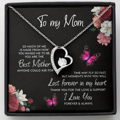 Mom Necklace To My Mom Heart Necklace Mother Gift Accessories Jewelry