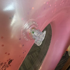 Glitter Love Heart Inflatable Swim Ring Toy
