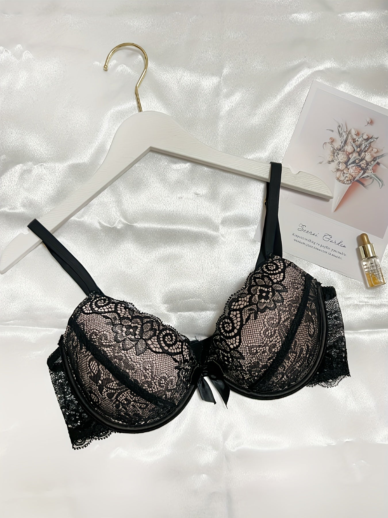 Lace Push Up Bras Comfy & Breathable Bow Tie Bra
