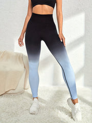 Gradient High Waist Yoga Leggings Slimming Pants