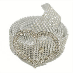 Rhinestone Inlaid Y2K Belts Sparkly Belt Stylish Wide Belt Dress Girdle