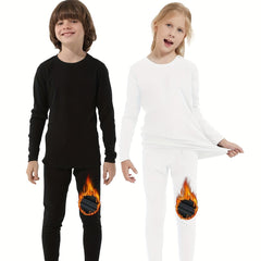 HOPLYNN 2 Packs Warm Outfits Pullover Solid Leggings Boys Girls Sports Kids