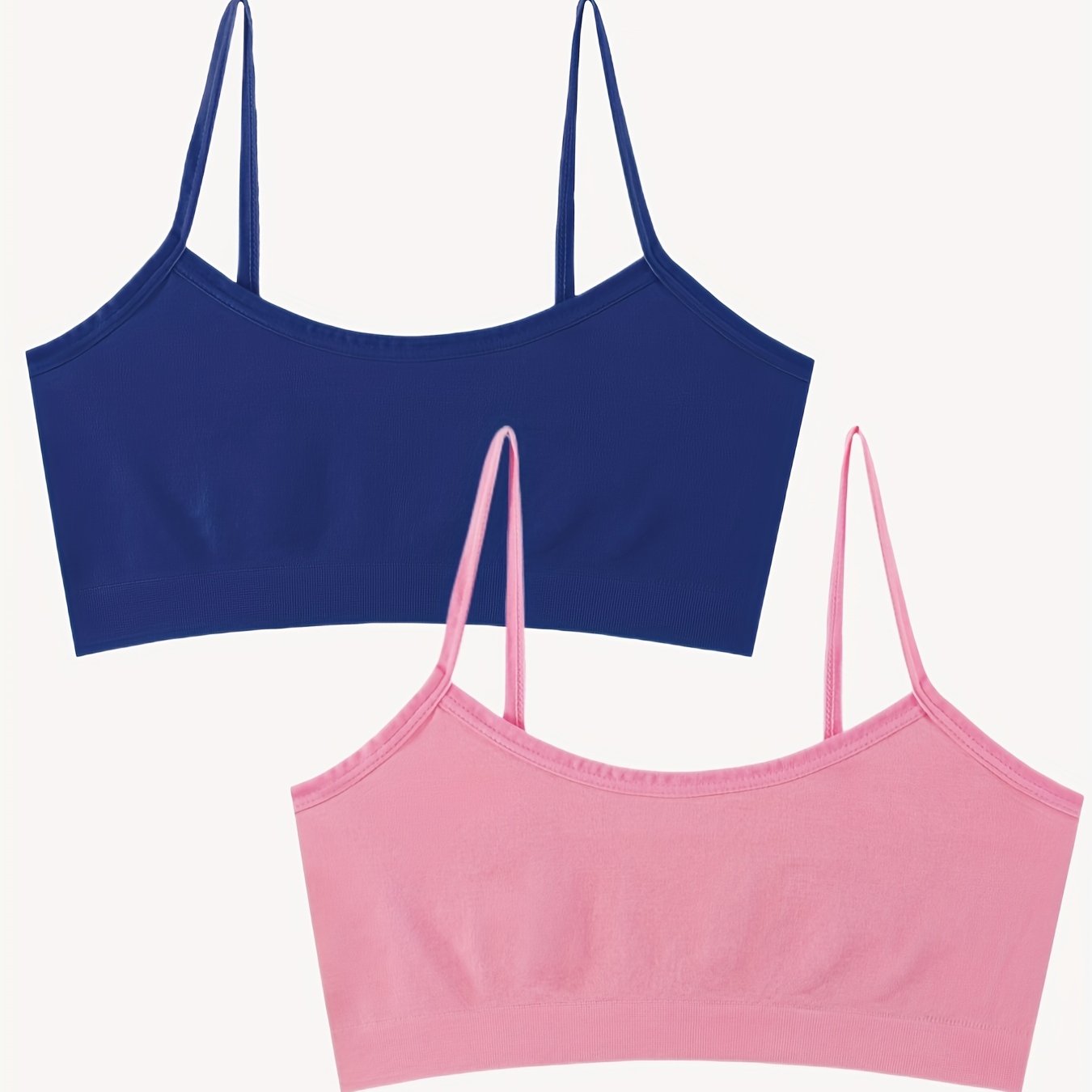 2pcs Girls Stretch Soft Bralette Underwear