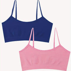 2pcs Girls Stretch Soft Bralette Underwear
