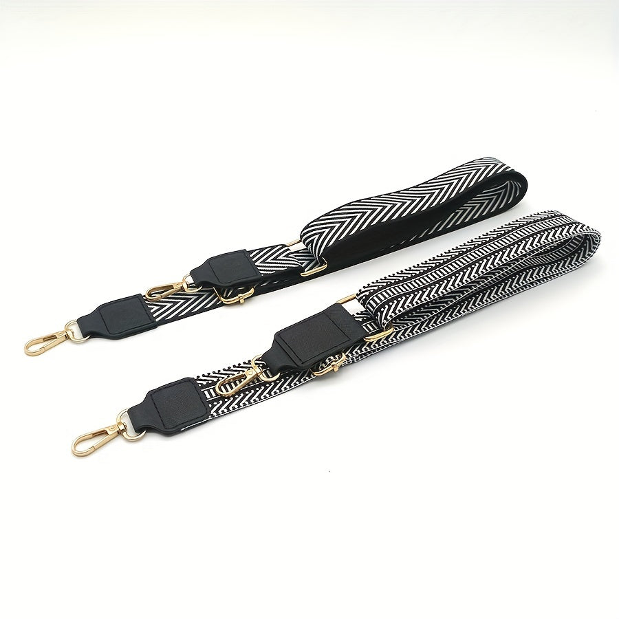 Geometric Pattern Bag Strap - Adjustable and Durable - Travel Bag Accessory