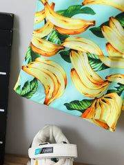 Boys Banana Print Shirt & Shorts Set Summer Kids