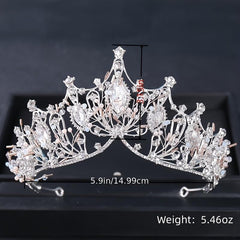 Golden Baroque Queen Crown And Tiaras For Women